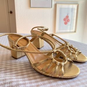 Sezane Gloria Gold Sandals